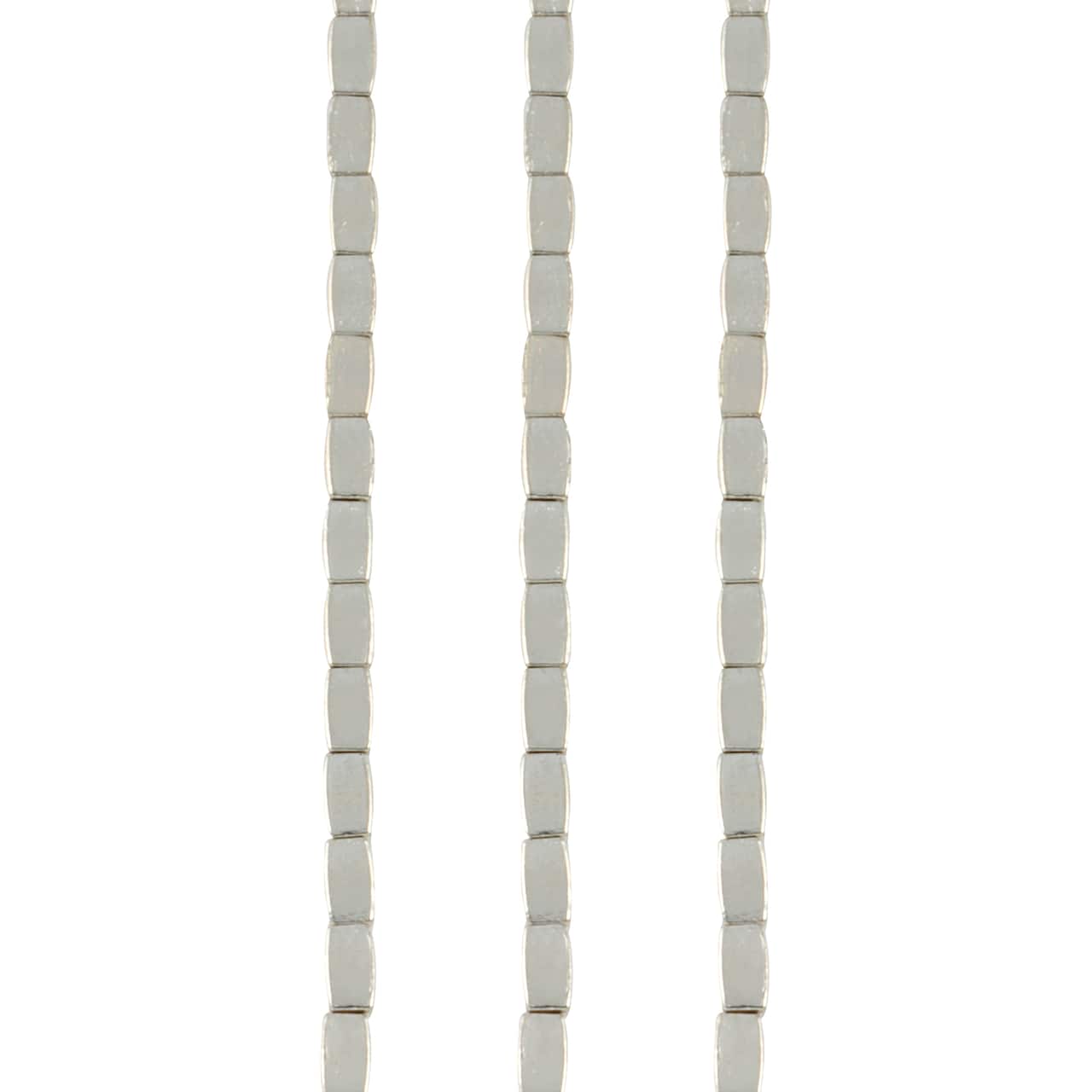 12 Pack: Silver Metal Square Tube Beads, 5mm by Bead Landing™